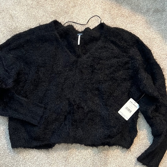 Free people black, soft sweater, new crop medium - Picture 1 of 3